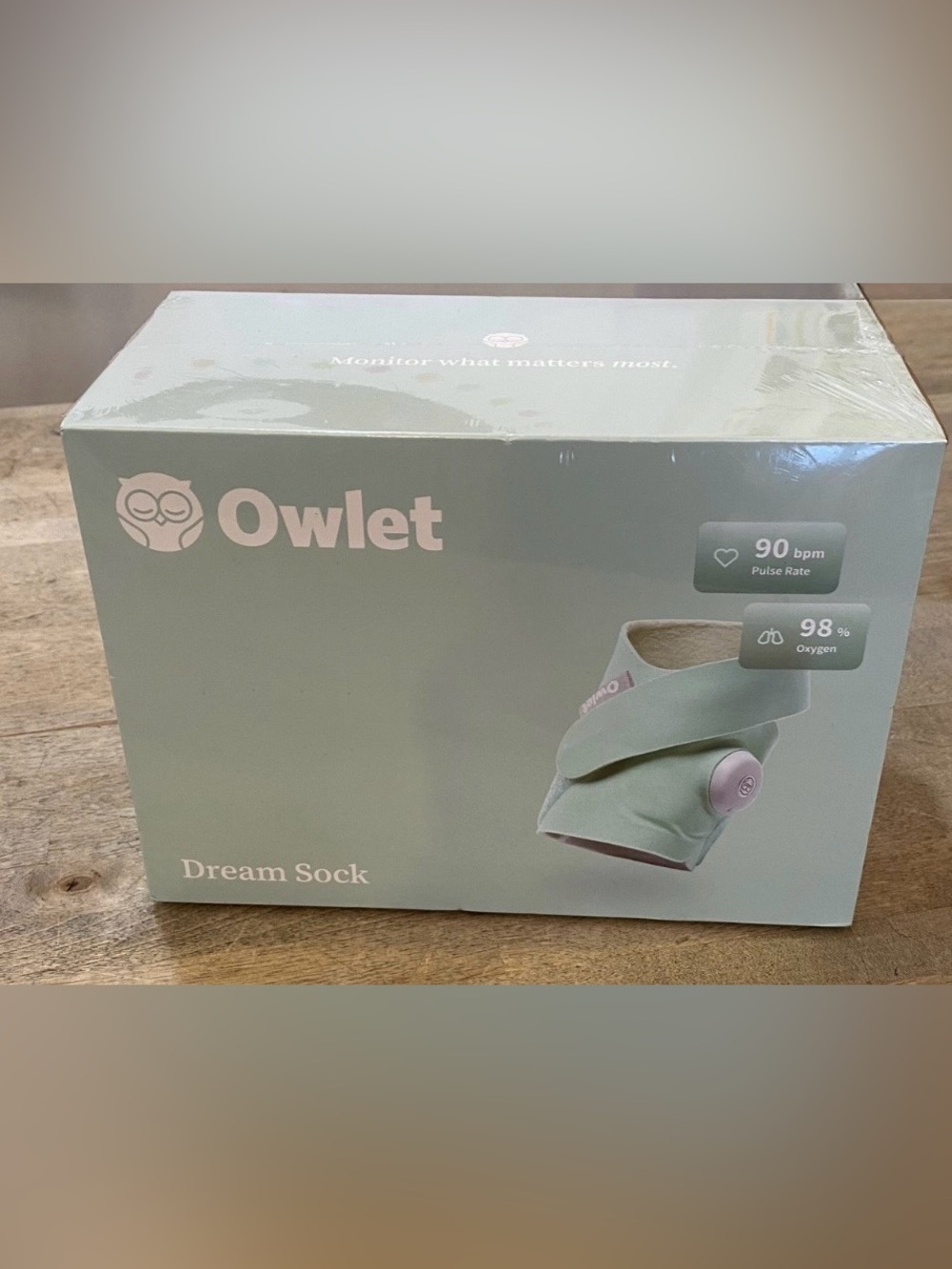 NIB - Sealed - Owlet Dream Sock® - Mint
